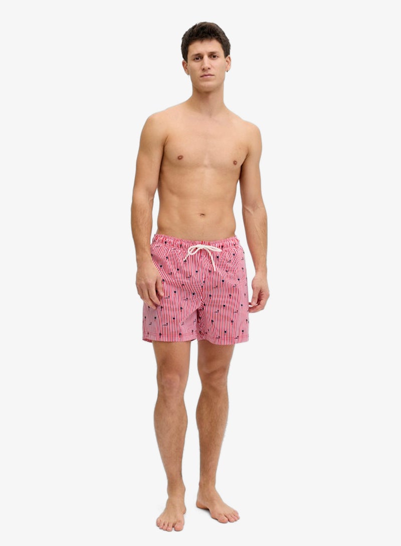 JACK & JONES Printed Drawstring Swim Shorts - Image 4